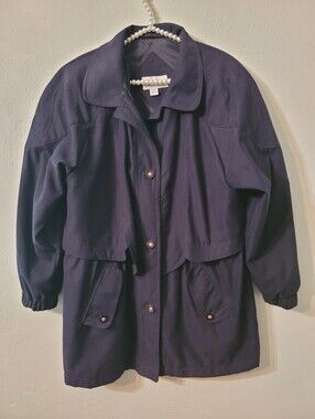 Carlo Briani Vintage Unique Trench Coat Size Medium!